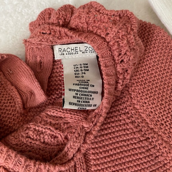 Rachel Zoe baby girl 6-9 month deep mauve fall dress with hat and leggings - Picture 2 of 2